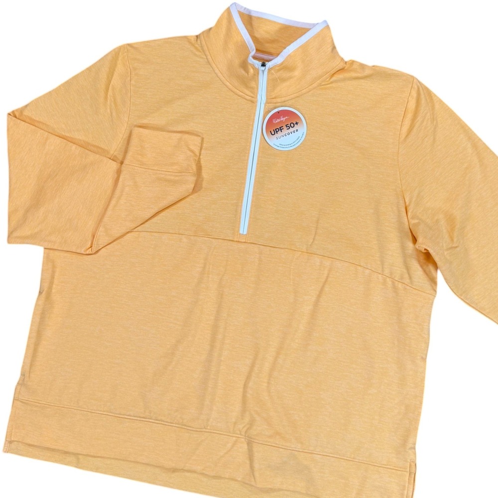 WALTER HAGEN P11 Lightweight 1/4 Zip Golf Pullover Womens XL Sunrise Orange